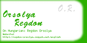 orsolya regdon business card